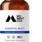 Momentous Essential Multivitamin bottle with complete vitamin and mineral complex for athletes and wellness enthusiasts.