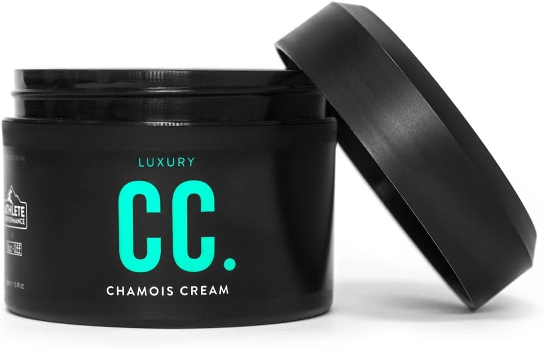 Muc-Off Chamois Cream tube with a sleek design, ideal for cycling comfort and skin protection during rides.