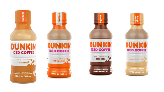 Dunkin' Donuts Iced Coffee Variety Pack - 12 Bottles of Liquid Productivity, The Caffeine Survival Kit