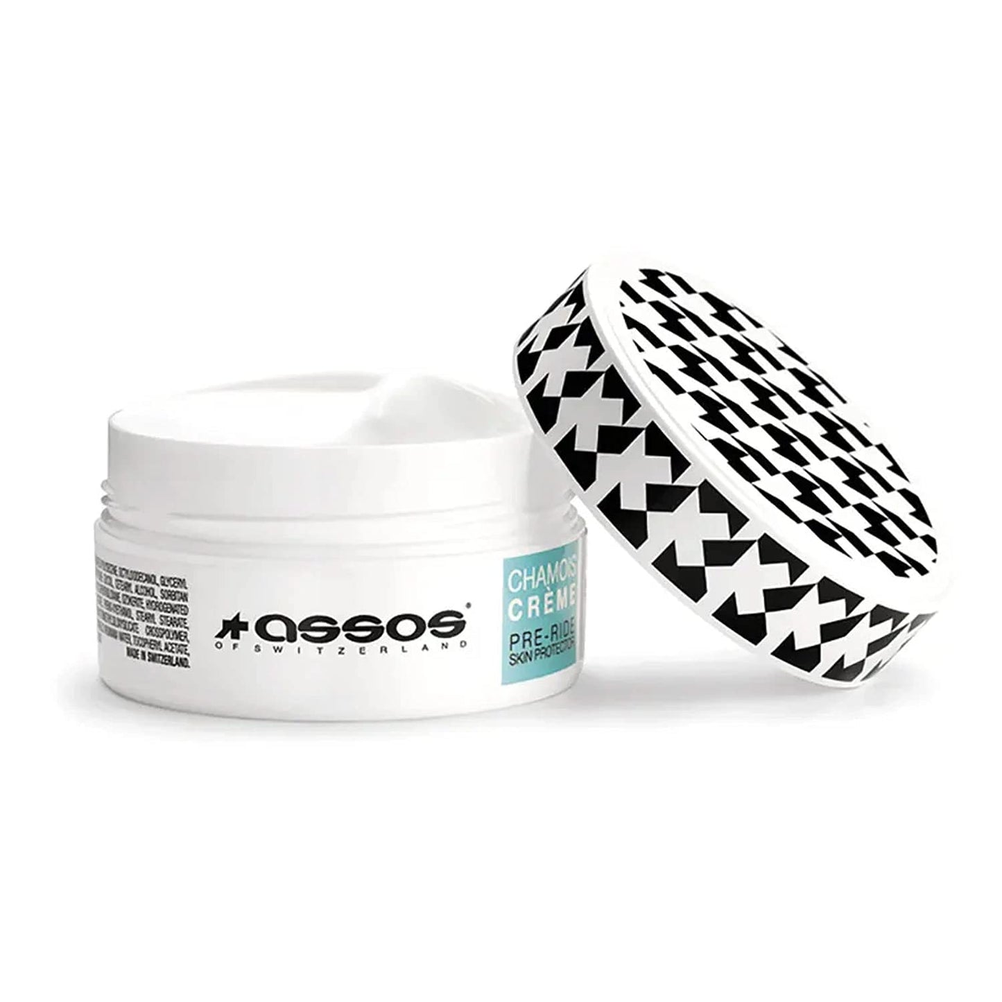 Assos Chamois Cream in a 200ml jar, a body care product by PROLINE SPORTS NUTRITION, designed for skin comfort and protection.