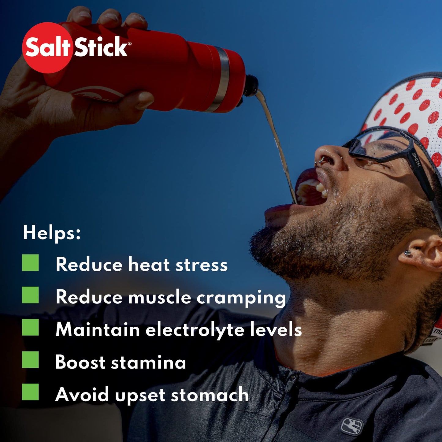 SaltStick DrinkMix electrolyte powder in a packet, showcasing sugar-free hydration without artificial sweeteners.