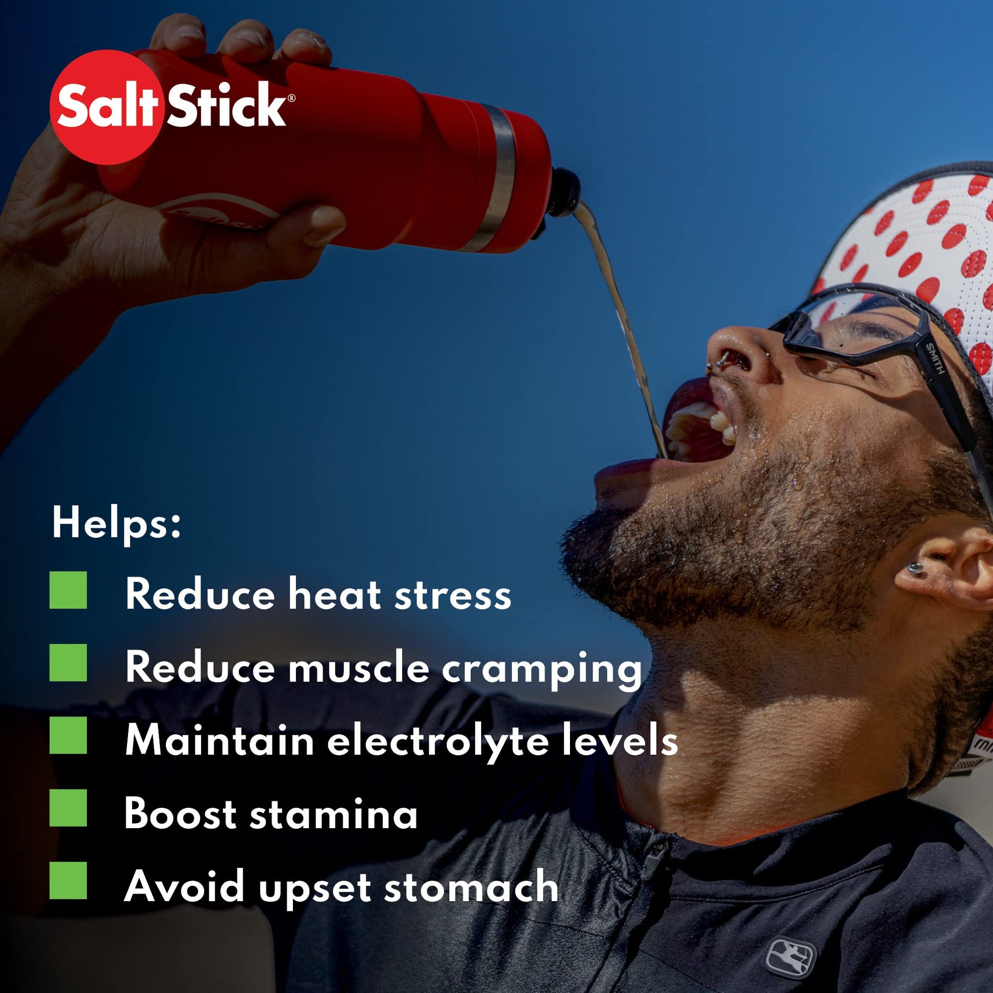 SaltStick DrinkMix electrolyte powder in a packet, showcasing sugar-free hydration without artificial sweeteners.