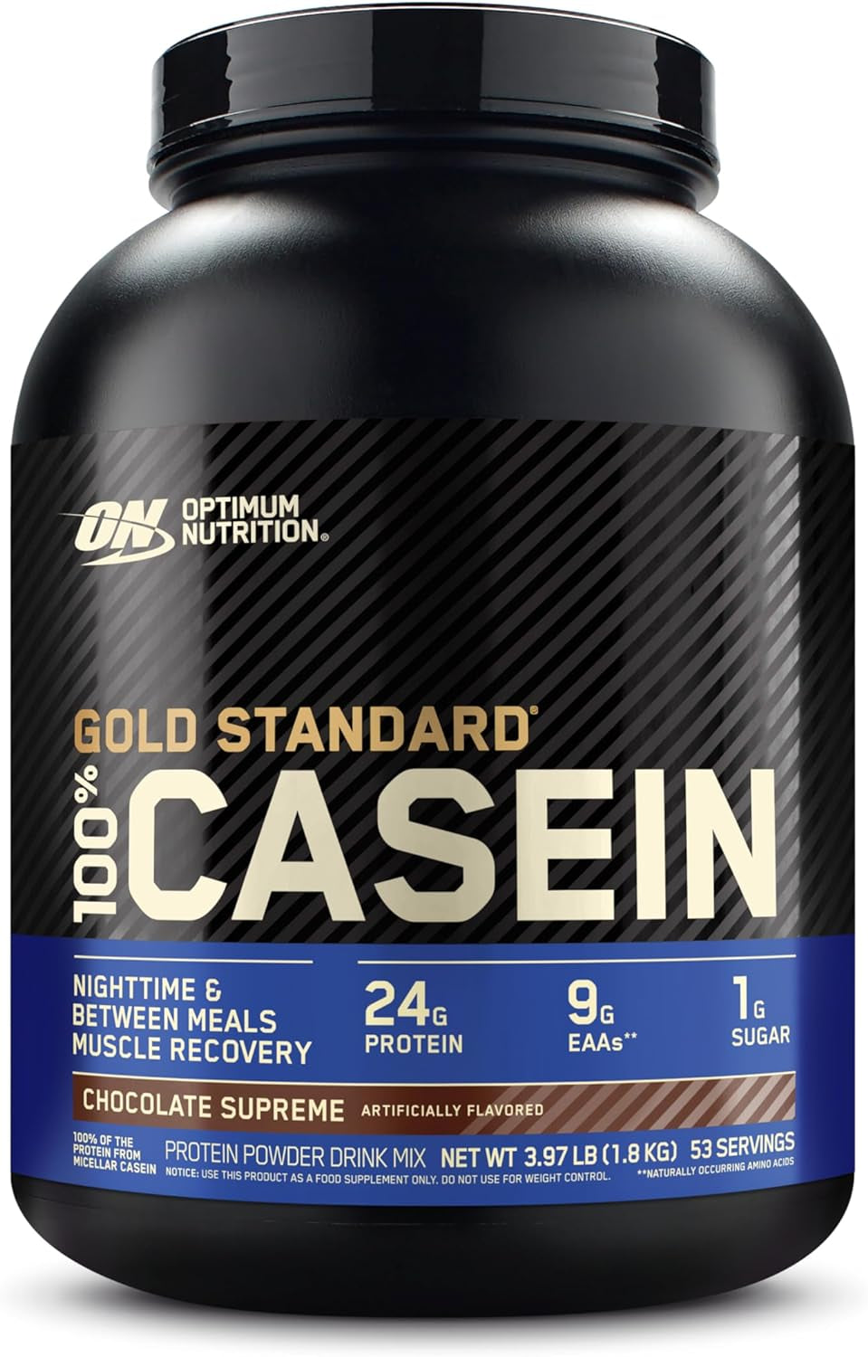 Gold Standard 100% Micellar Casein Protein Powder, Slow Digesting, Helps Keep You Full, Overnight Muscle Recovery, Chocolate Supreme, 4 Pound (Packaging May Vary)