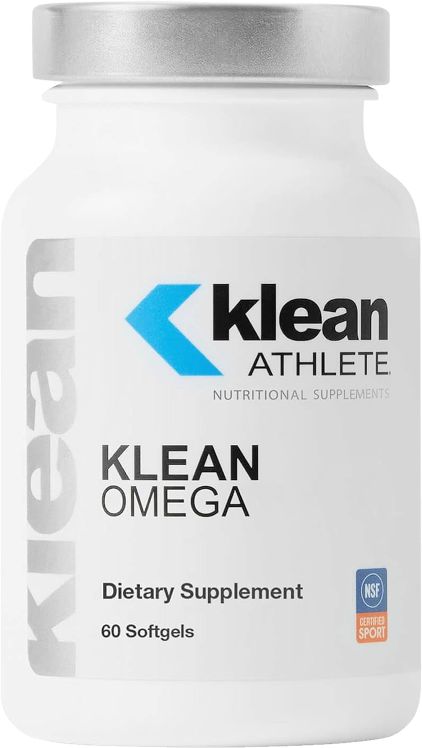 Klean Omega | Pure Fish Oil in Triglyceride Form to Support Cardiovascular, Neurological and Joint Health | NSF Certified for Sport | 60 Softgels