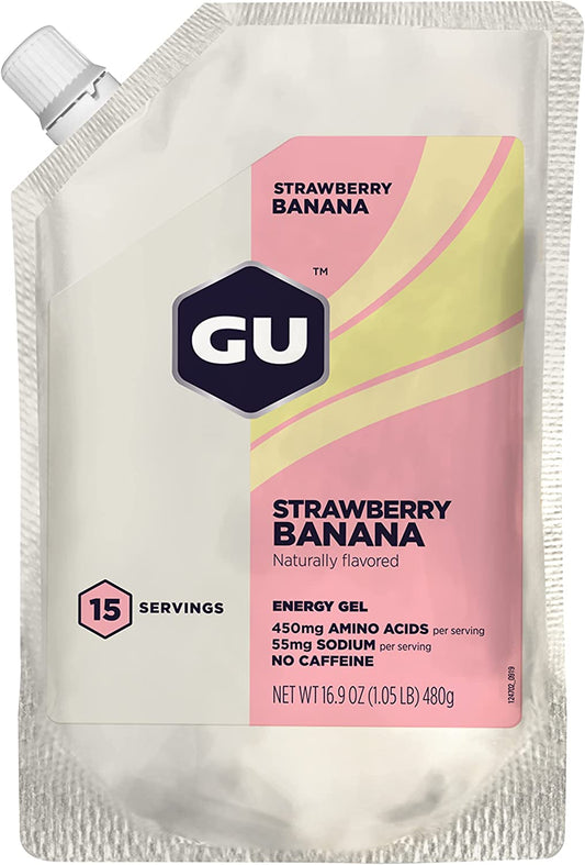 Original Sports Nutrition Energy Gel, Vegan, Gluten-Free, Kosher, and Dairy-Free On-The-Go Energy for Any Workout, 15-Serving Pouch, Strawberry Banana