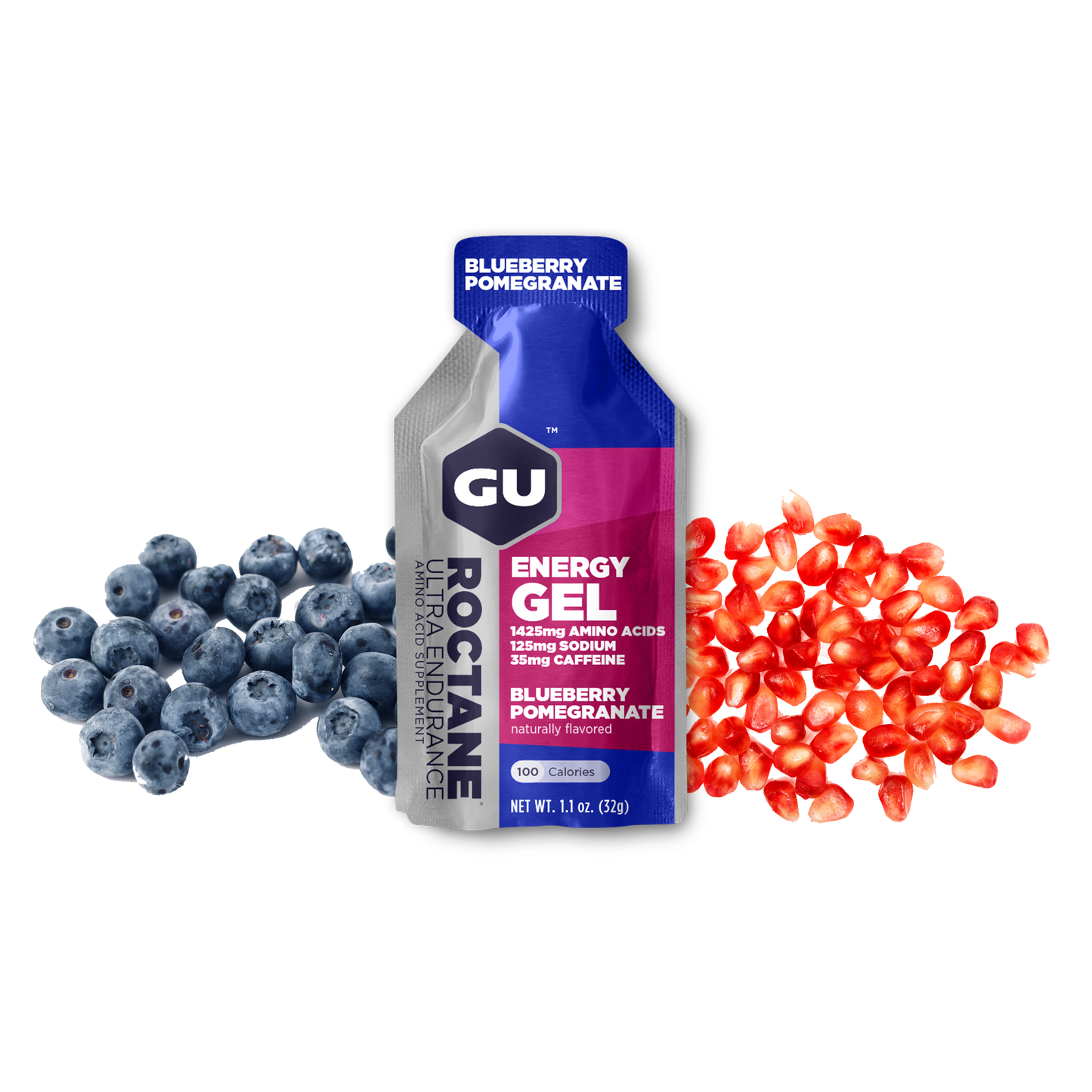 GU Energy Gel ROCTANE 1.1oz Gel (Pack of 8) GU Boom Get Rocked