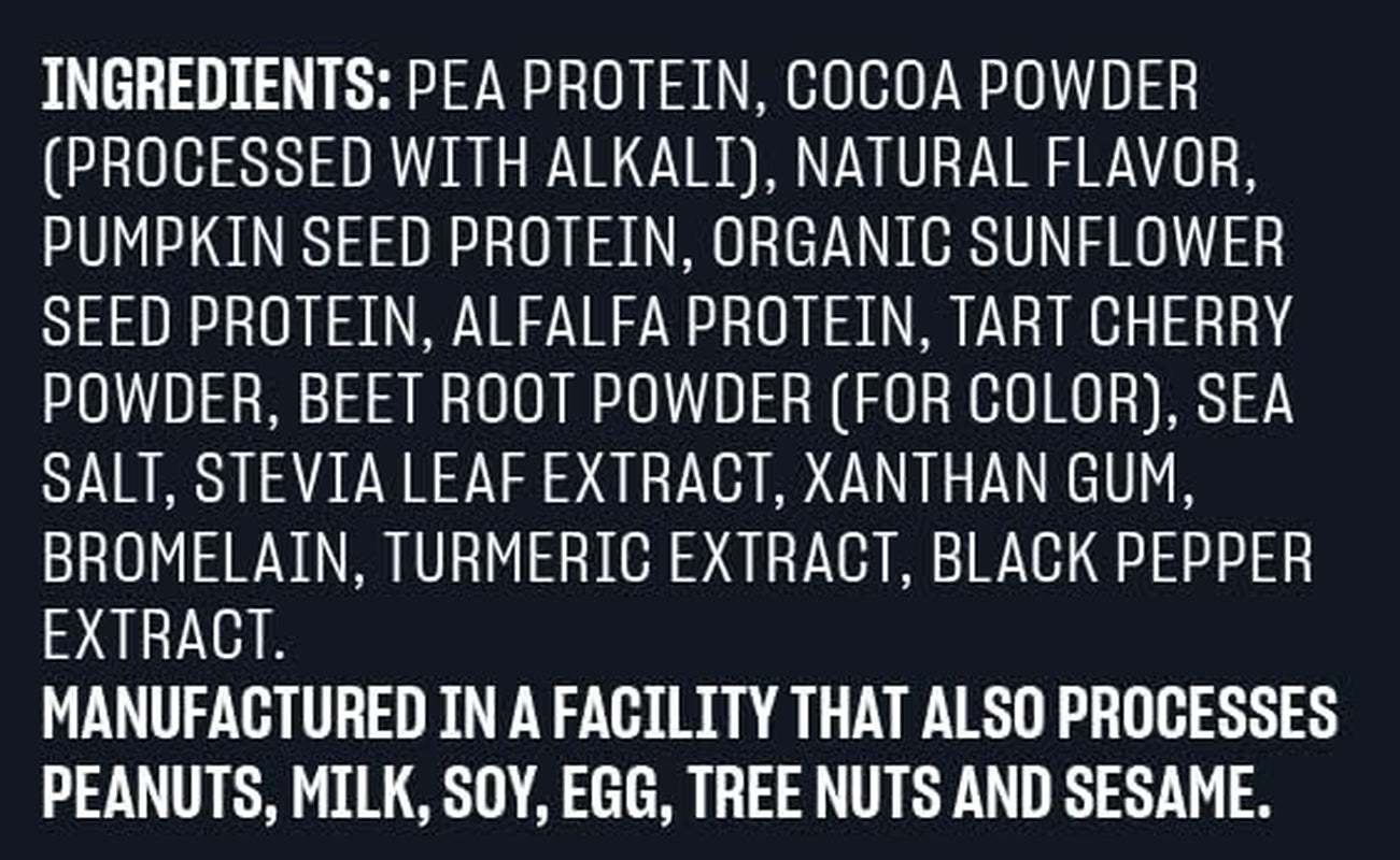 Sport Protein Powder Chocolate (14 Servings, 21.7 Oz) - Plant-Based n Protein Powder, Bcaas, Amino Acid, Tart Cherry, Non Dairy, Gluten Free, Non GMO (Packaging May Vary)