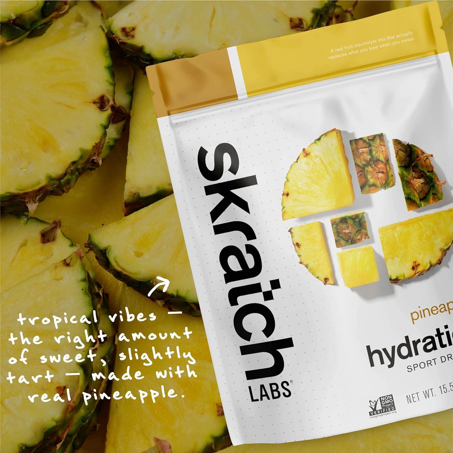 Hydration Powder | Sport Drink Mix | Electrolytes Powder for Exercise, Endurance, and Performance | Pineapple | 20 Servings | Non-Gmo, Vegan, Kosher