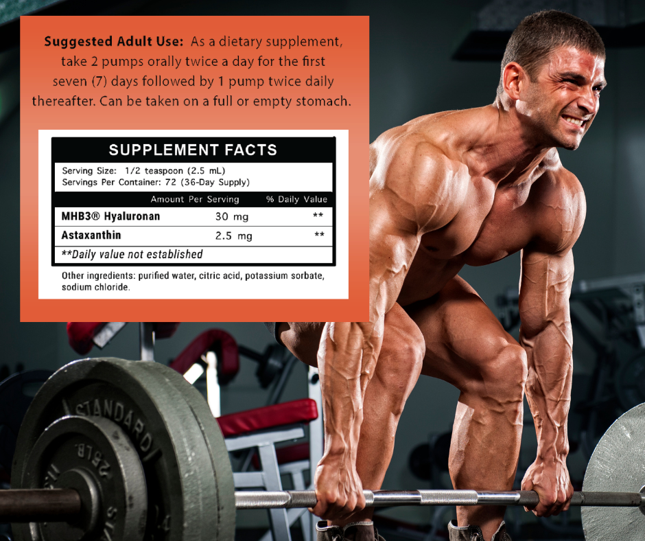 Baxyl® Sport joint and recovery supplement packaging with clear label and product details displayed prominently.