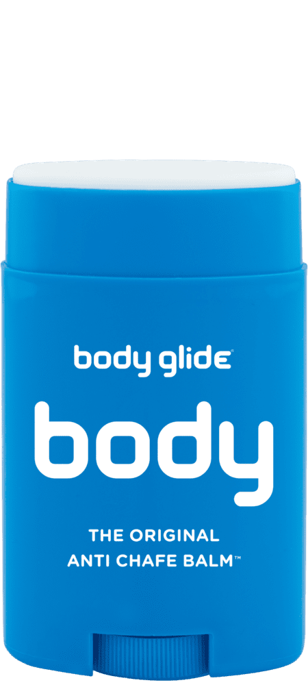 Body Glide Original Anti Chafe Balm stick, 1.5oz, a natural body care product to prevent chafing and blisters.