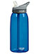 CamelBak eddy .75L water bottle in navy blue with a convenient flip-top lid and built-in straw.