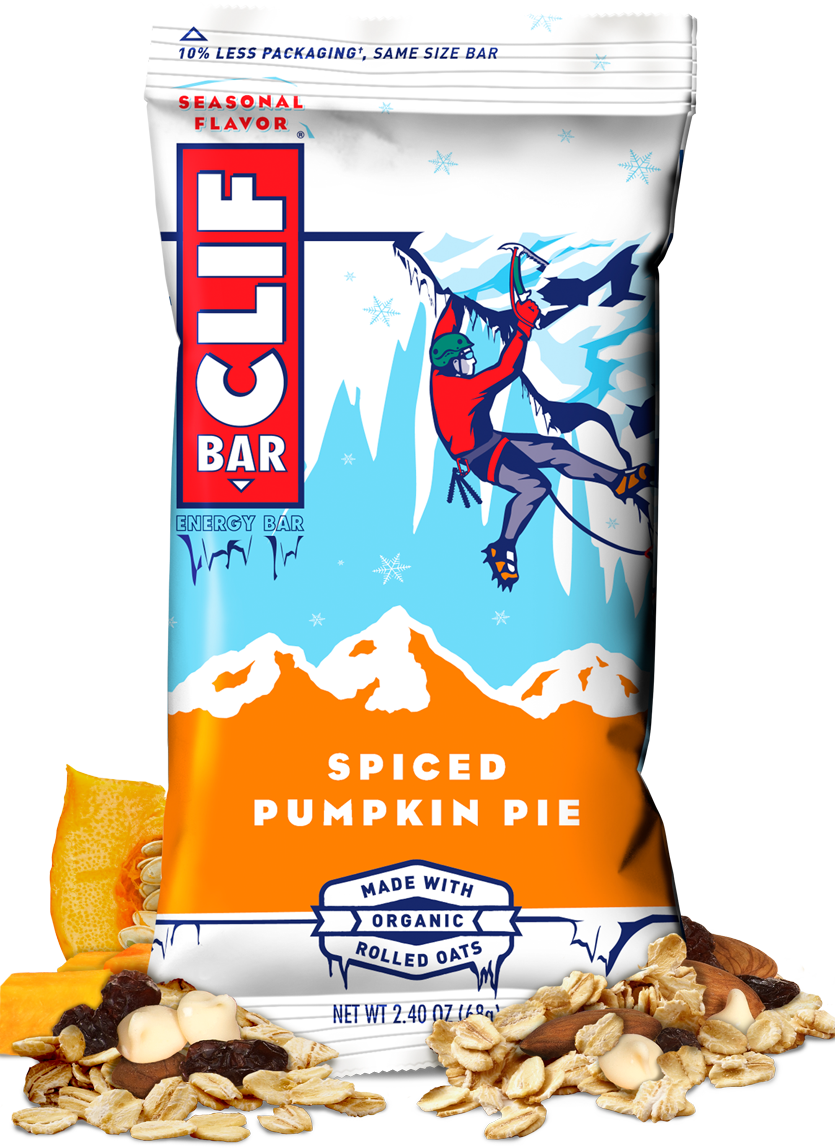 Clif Bar 12-pack featuring various flavors of energy bars in a cardboard box, ideal for on-the-go nutrition.