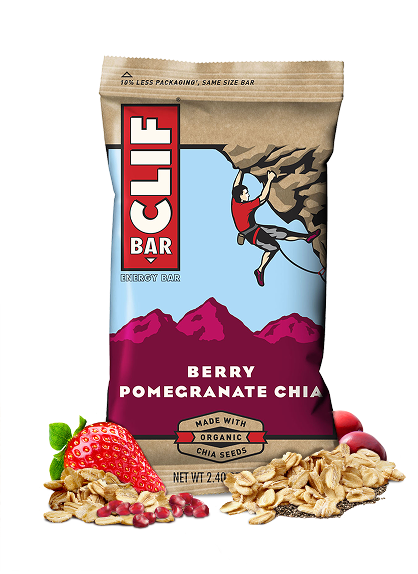 Clif Bar 12-pack energy bars with assorted flavors, featuring the Clif Bar logo and colorful packaging on a white background.