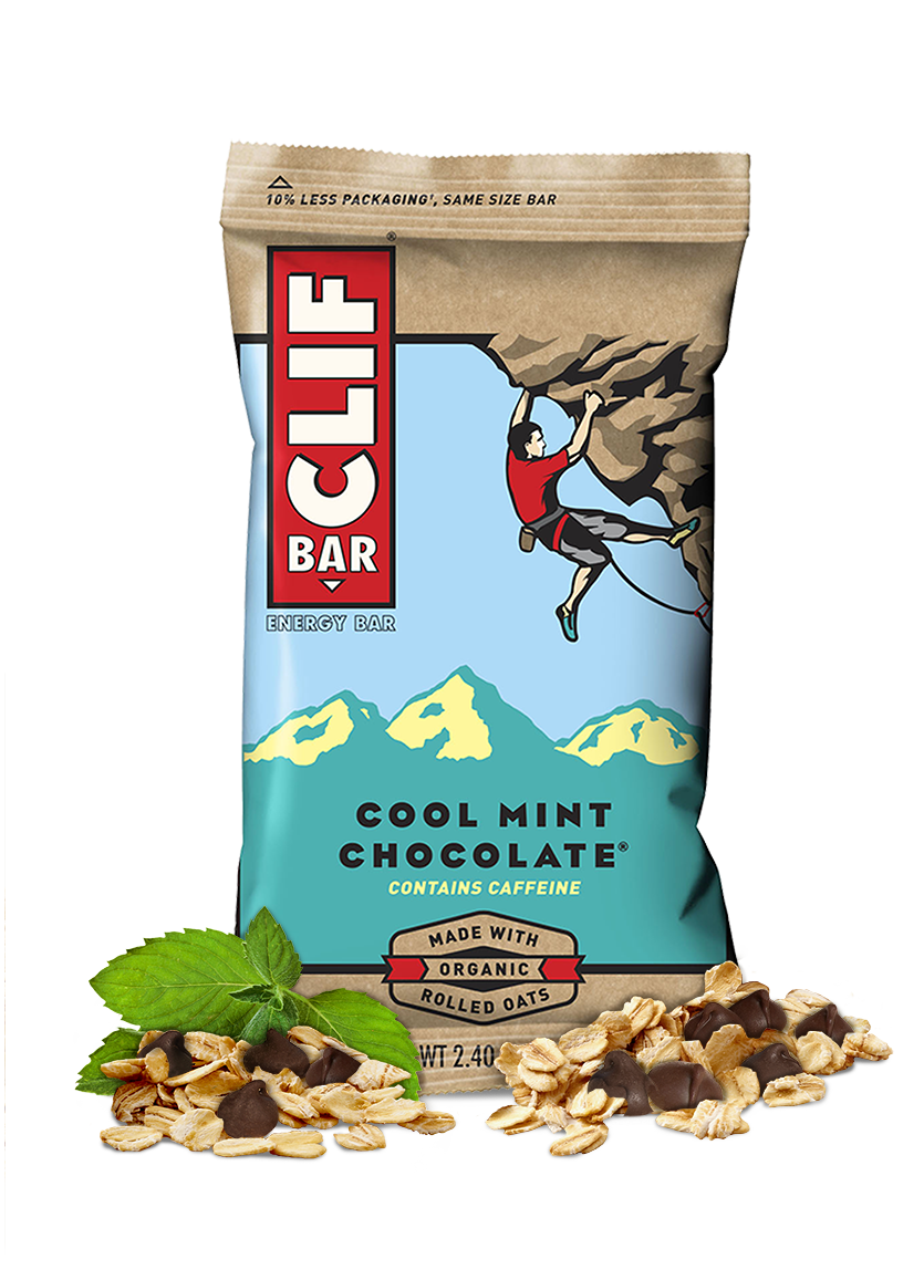 12-pack of Clif Bar energy bars showing various flavors with colorful packaging and the Clif Bar logo.