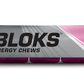 Six packs of Clif Shot Bloks electrolyte chews in 2.1oz packs, featuring colorful fruit-flavored energy chews from Clif Bar.