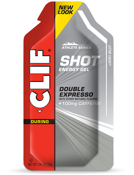 Six Clif Bar Clif Shot Gels and Turbo Shot pack, energy gels for athletes, with convenient packaging for active performance.