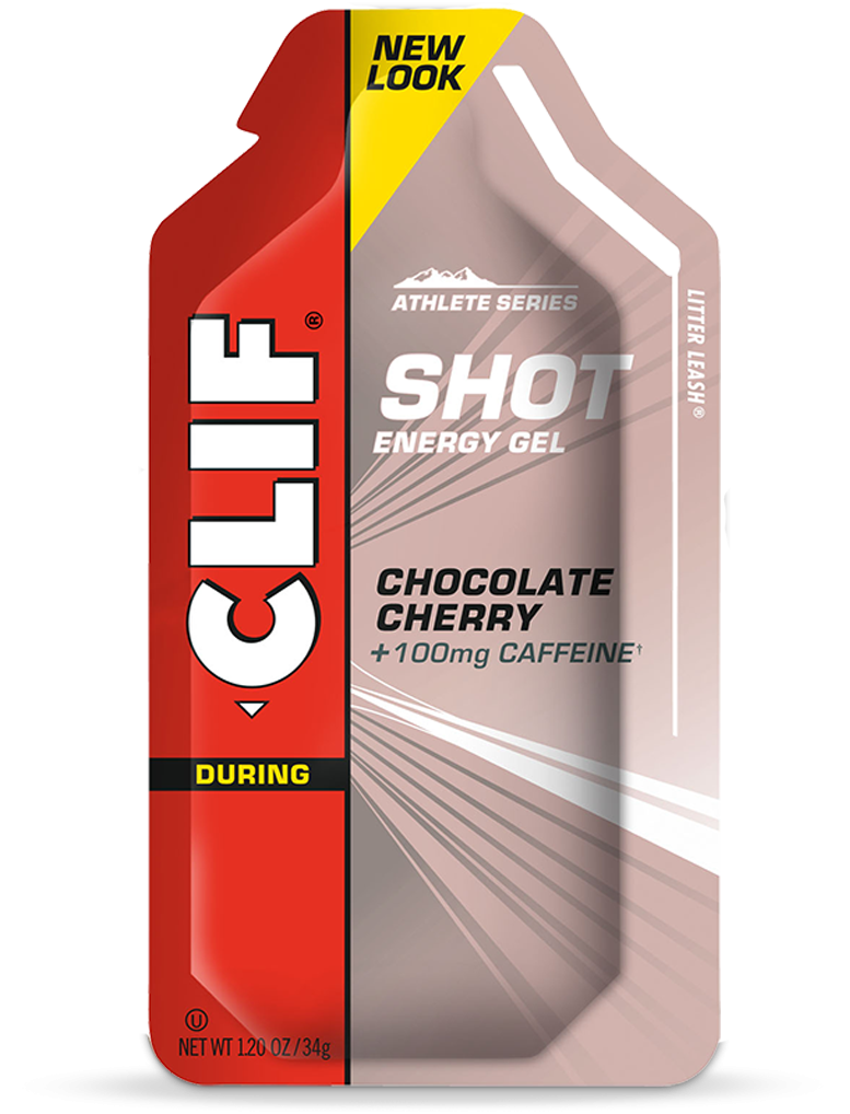 Six Clif Bar Clif Shot Gels and Turbo Shot energy pack in assorted flavors for quick energy during workouts.