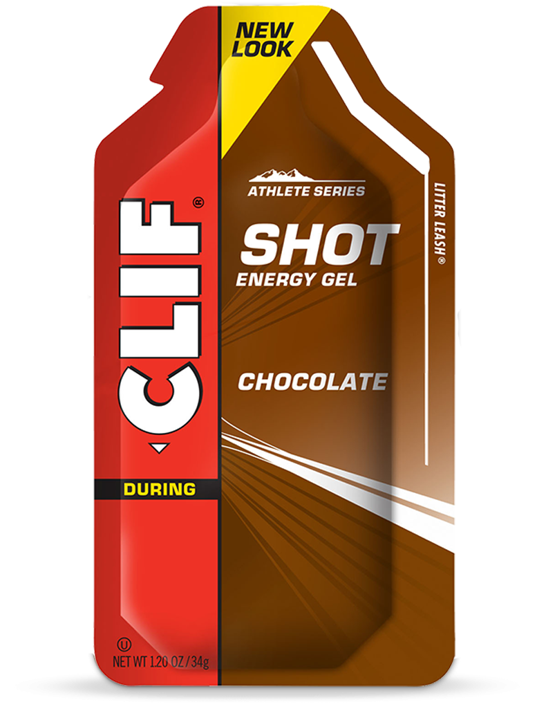 Six Clif Bar Clif Shot Gels and Turbo Shot pack, energy gels with easy-open packaging for athletes and active lifestyles.