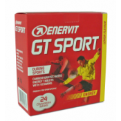 Enervit GT Sport Tablets in a 24-pack foil pack, energy and hydration tablets for athletes and active individuals.