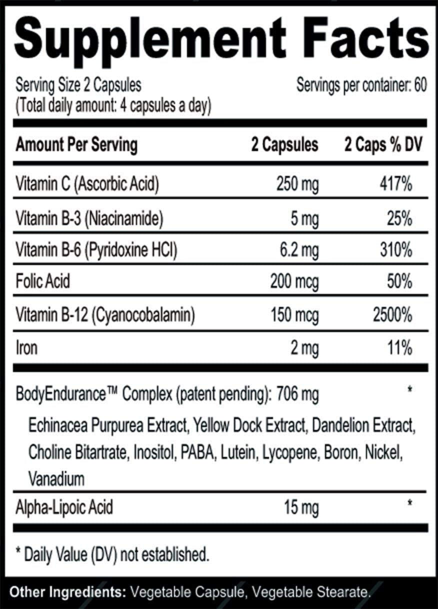 EPO-BOOST Natural Blood Builder supplement bottles with Echinacea and Dandelion Root for endurance and energy.