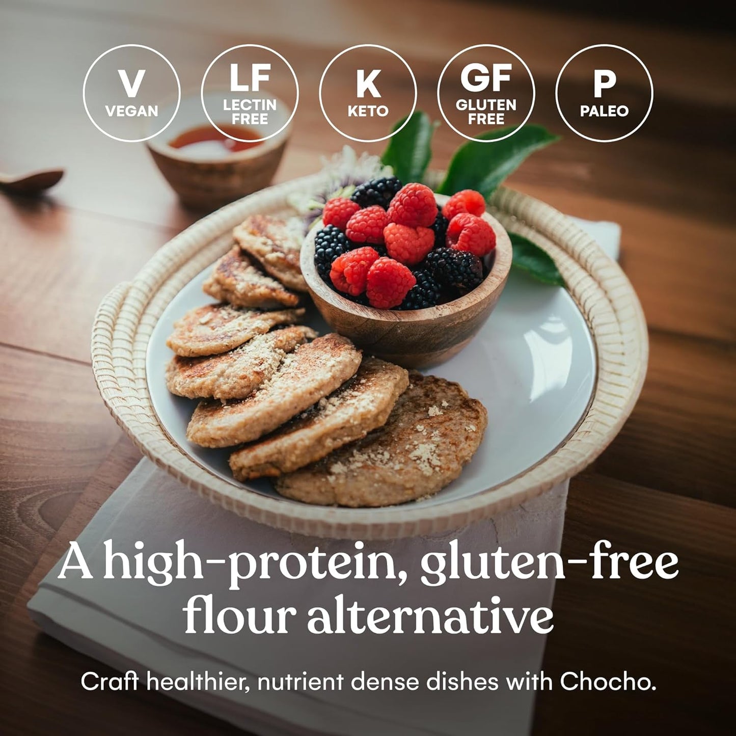 Vegan Protein Powder (Vanilla, 21 Servings) - Plant Based Chocho Superfood Protein - Dairy Free Protein Powder Packed with Vitamins, Minerals & Fiber - Gluten, Keto & Lectin-Free