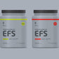 First Endurance EFS Premium Sports Energy Drink Mix in a container, showcasing the product label and packaging design.