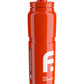 First Endurance Elite FLY water bottle with a sleek design, featuring a clear body and a black cap for easy hydration on the go.