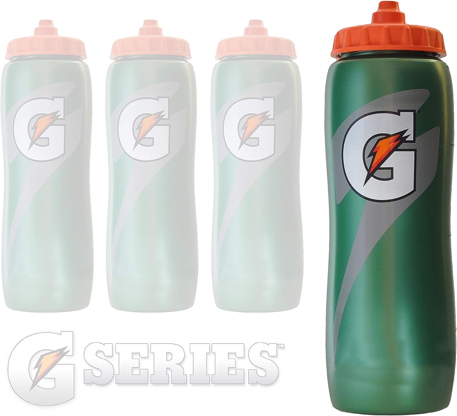 Gatorade Premium 32oz contour-style squeeze water bottles in a 48-pack, ideal sports accessories for hydration.
