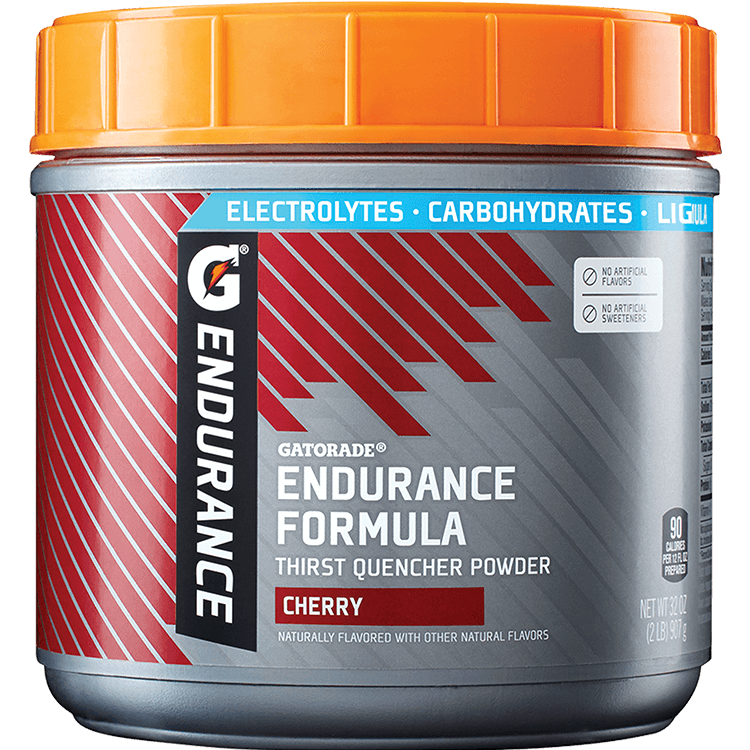 Gatorade Endurance Formula Lemon-Lime energy drink powder in a 32 oz canister, ready for mixing and hydration.