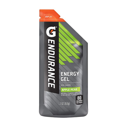 Gatorade Endurance Energy Gel Variety Pack with 12 assorted flavors including apple, pear, blackberry, mango, and vanilla.