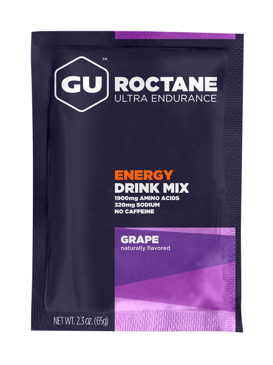 GU Roctane Ultra Endurance Energy Drink in a bottle with a vibrant label, designed for sustained energy during intense activity.