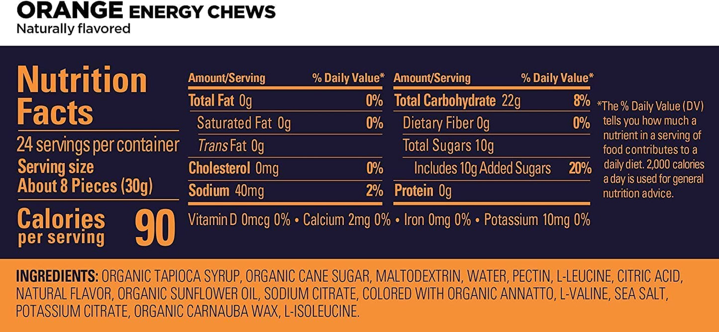GU Energy Chews with electrolytes in variety pack, vegan, gluten-free, kosher, dairy-free, on-the-go energy gummies for workouts