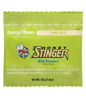 Honey Stinger Organic Energy Chews in limeade flavor, presented in a colorful 12 pack with vibrant packaging.