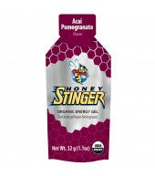 Honey Stinger Organic Classic Gel pack with 24 energy gels, featuring natural honey flavor and convenient packaging.