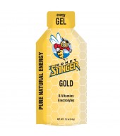 Honey Stinger Classic Gel 24 pack featuring gold packaging with honey energy gels for athletic performance.