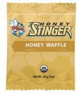 Honey Stinger Organic Waffles, 16-pack, featuring golden waffles with honey flavor, ideal for on-the-go snacking.