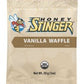 Honey Stinger Organic Waffles pack with vanilla flavor, showcasing 16 individually wrapped waffles in a colorful box.