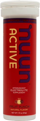 Nuun Hydration 8-pack tube with colorful electrolyte drink tablets for rehydration and refreshment.