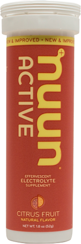 Nuun Hydration 8-pack tube with assorted electrolyte drink mix flavors in colorful packets for active hydration.