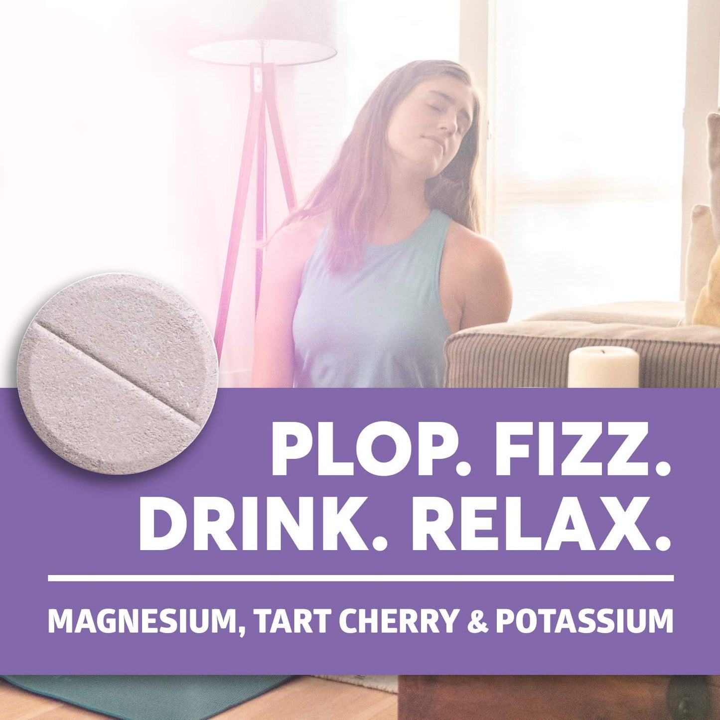 Nuun Rest relaxation and sleep aid drink tablets with lemon chamomile and blackberry vanilla flavors in a box of 8 tubes.