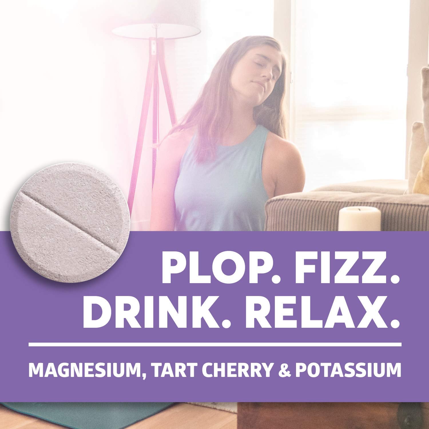 Nuun Rest relaxation and sleep aid drink tablets with lemon chamomile and blackberry vanilla flavors in a box of 8 tubes.