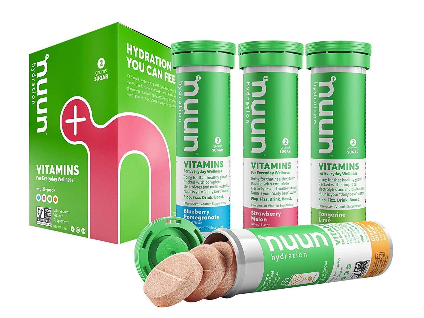 Optygen HP NUUN 3.0 Sport electrolyte tablets for immunity, rest, and hydration in a box of 4 or 8 tubes, 40/80 servings