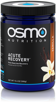 Osmo Nutrition OSMO Acute Recovery powder container showing the product label and branding for post-workout hydration.
