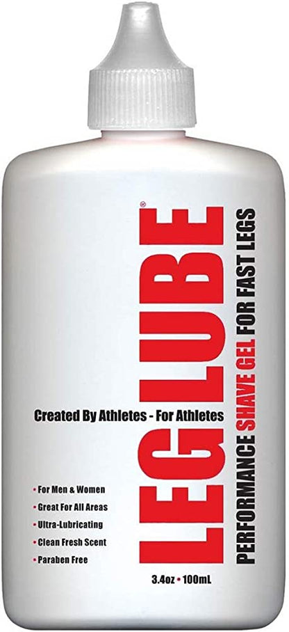 Leg Lube Sport Shave Gel for bike, swim, triathlon; smooth legs, head, bikini area; body care by Leg Lube.