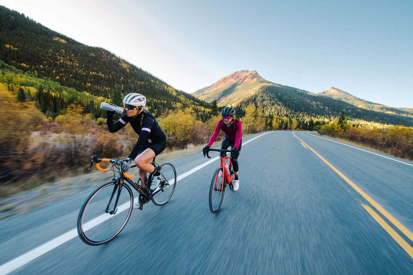 Polar Bottle Breakaway insulated water bottle in charcoal and silver, 24 oz, BPA-free, ideal for cycling and outdoor sports.