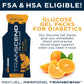 Proline Sports Nutrition orange glucose gel packs for diabetics, 30-pack, 1.1 oz each, blood sugar support, FSA/HSA eligible.
