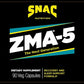 Proline Sports Nutrition ZMA-5 Sleep Aid supplement with zinc, magnesium, and 5-HTP in 90 veggie capsules for muscle recovery and restful sleep.