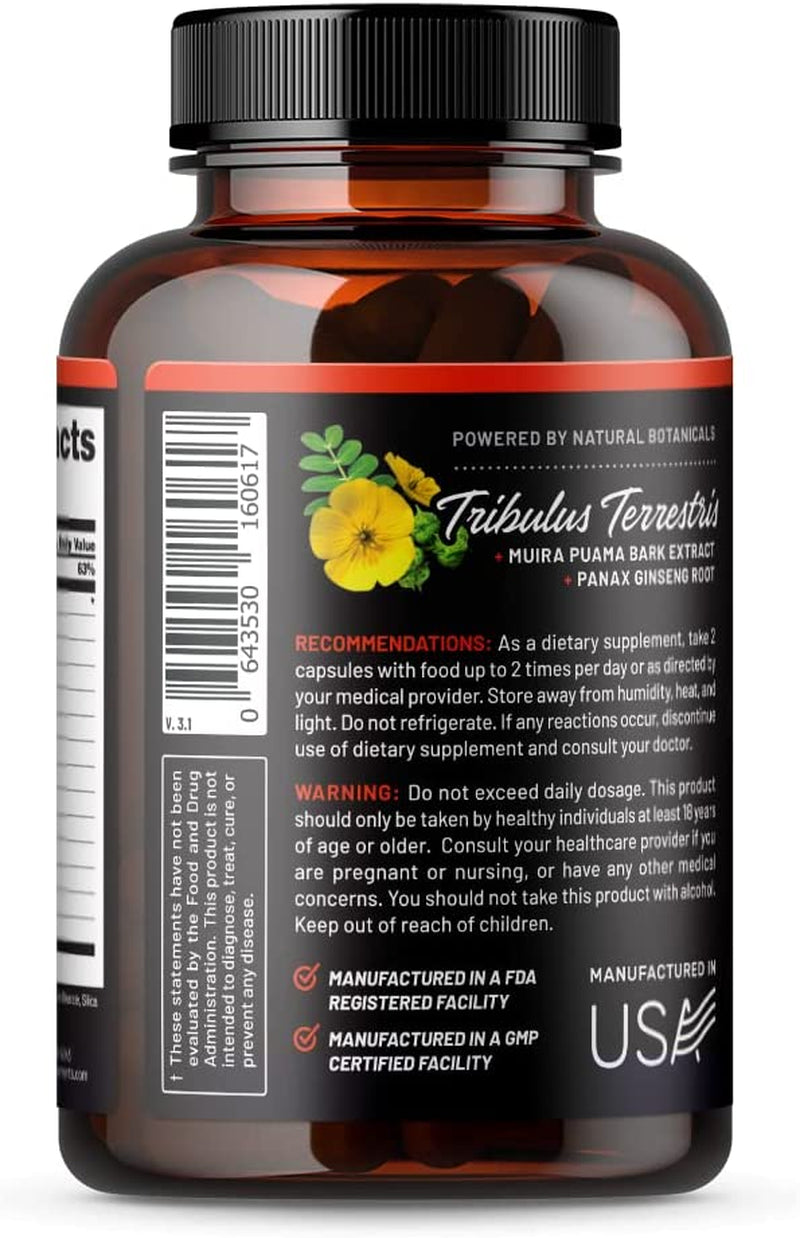 Proline Sports Nutrition Nitric Oxide Booster bottle showing 60 capsules for stamina and endurance enhancement.