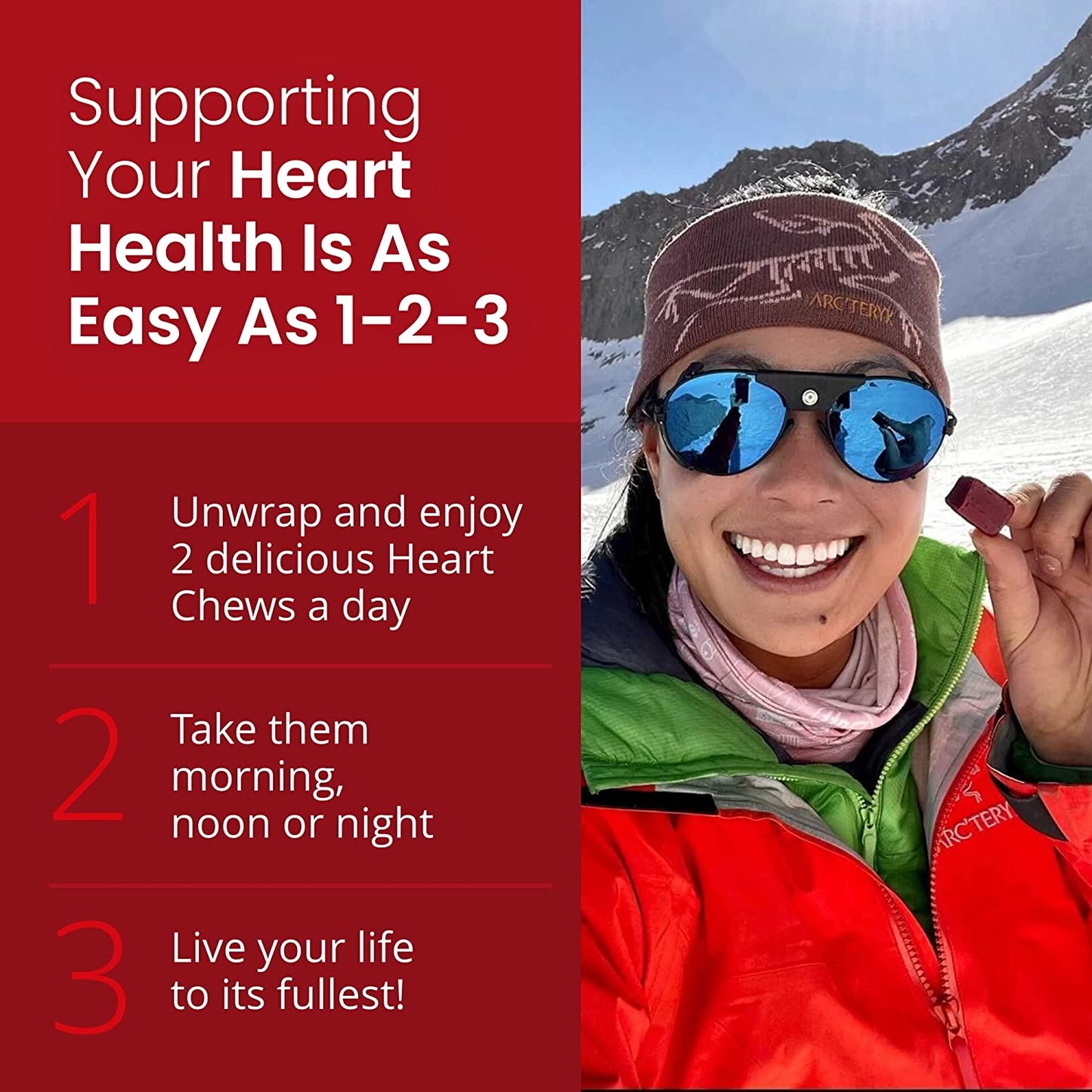 Superbeets Heart Chews - Nitric Oxide Production and Blood Pressure Support - Grape Seed Extract & Non-Gmo Beet Energy Chews - Pomegranate Berry Flavor - 60 Count