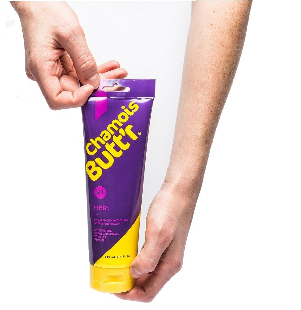 PROLINE SPORTS NUTRITION Her' Anti-Chafe Cream 8 oz tube, moisturizing cream to prevent chafing and skin irritation.